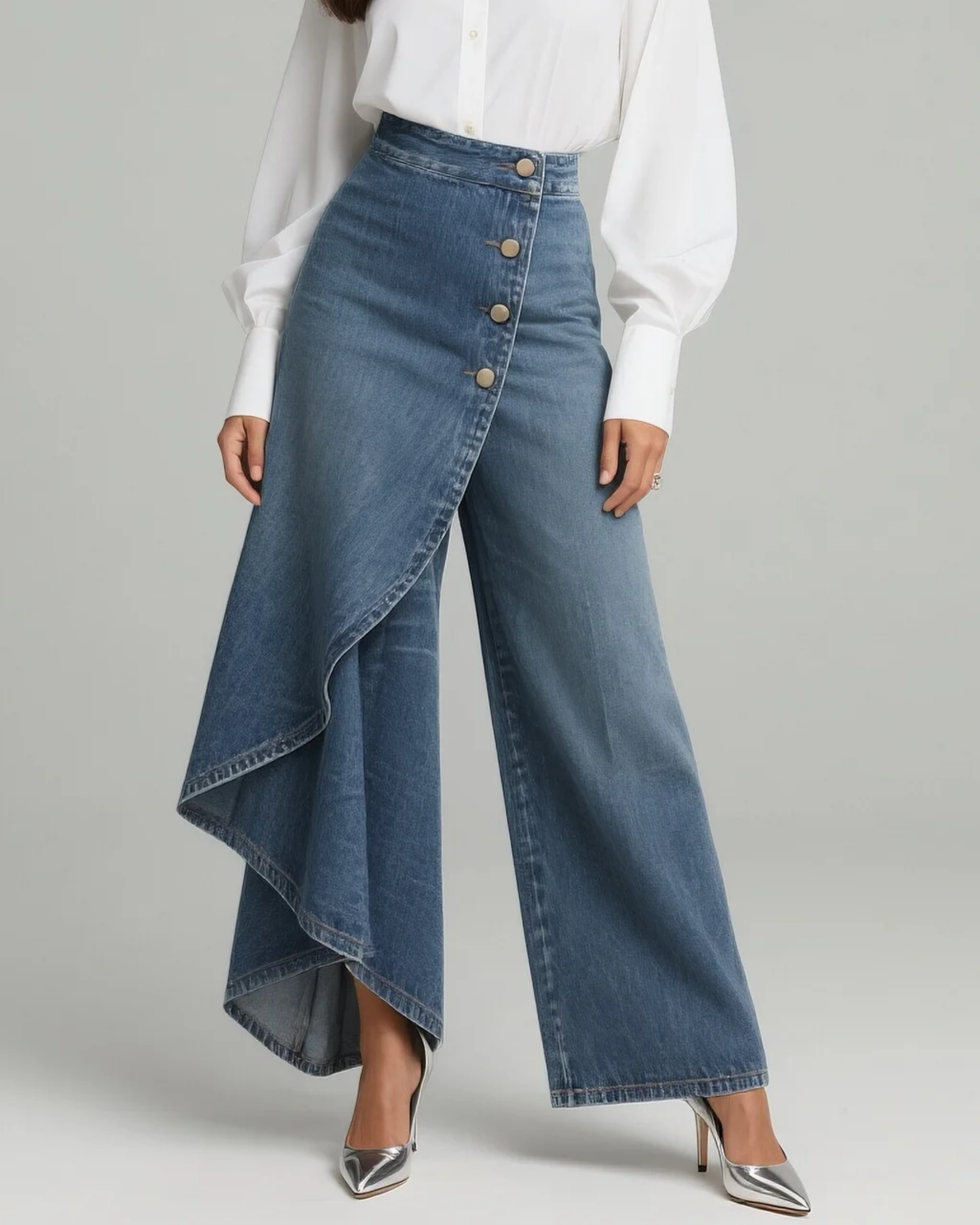 Audrey | Pantaloni din Denim Îmbrăcători