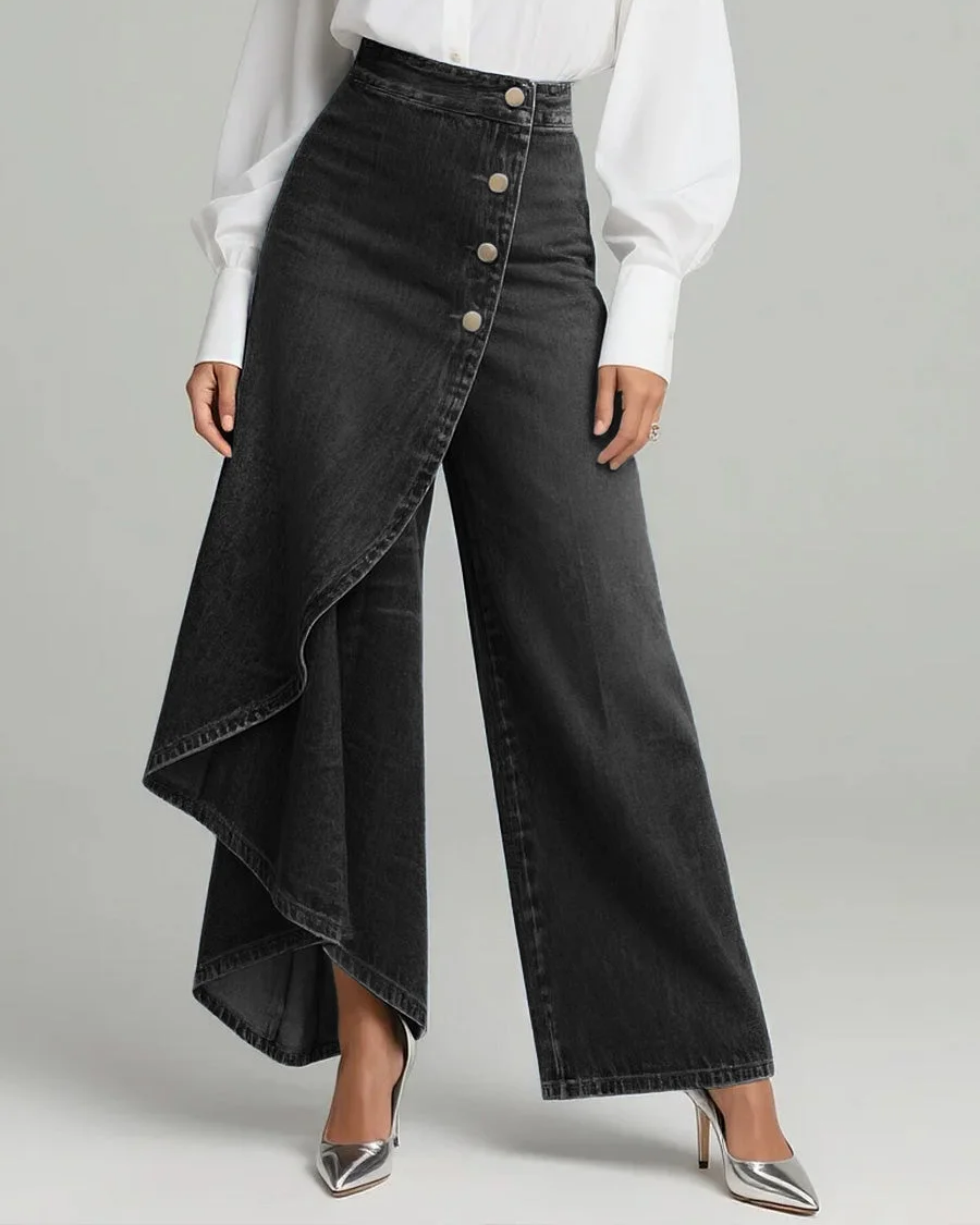 Audrey | Pantaloni din Denim Îmbrăcători