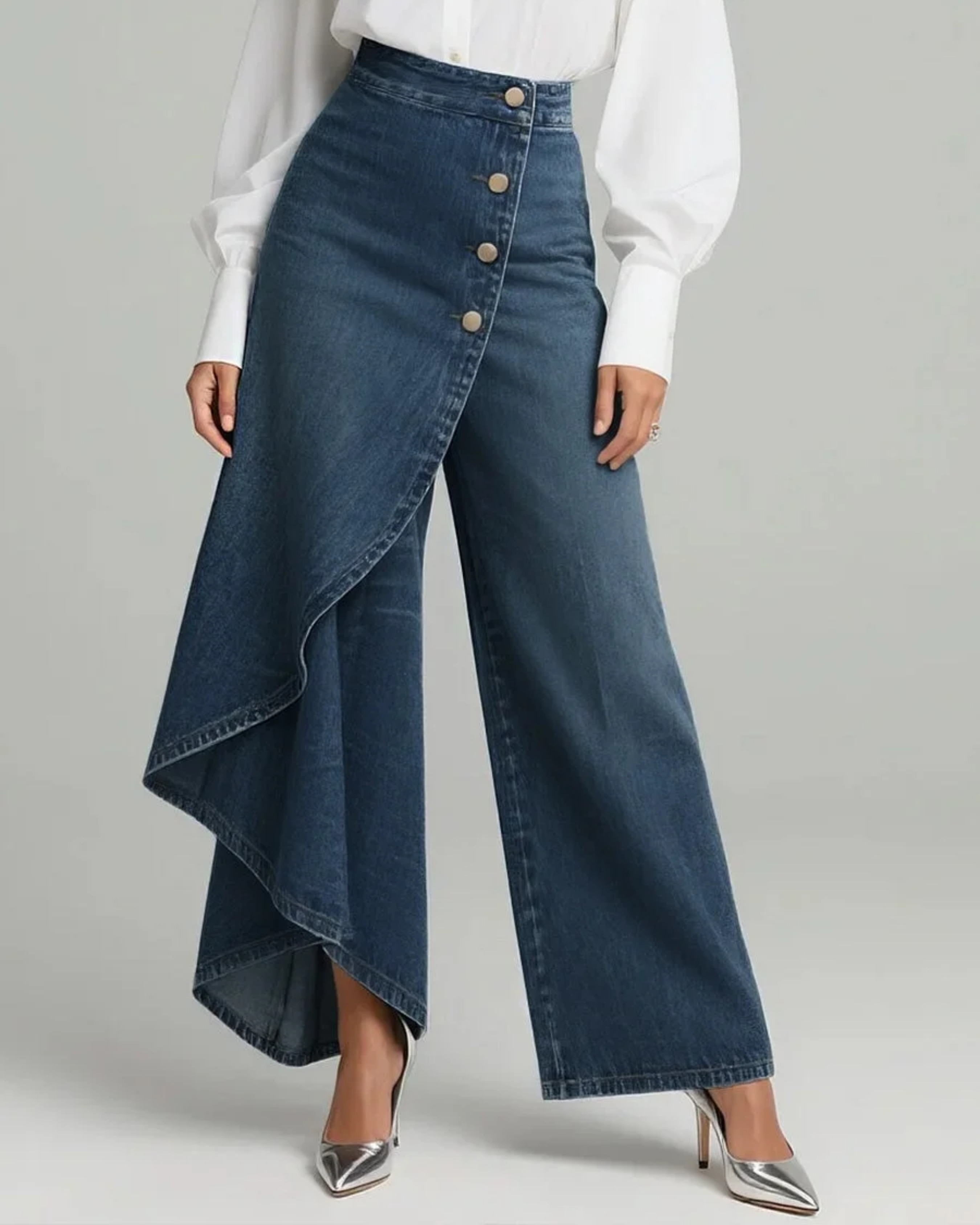 Audrey | Pantaloni din Denim Îmbrăcători