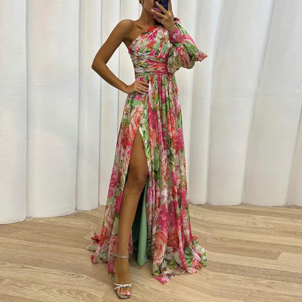 Filippa | Rochie asimetrică cu un singur mânecă