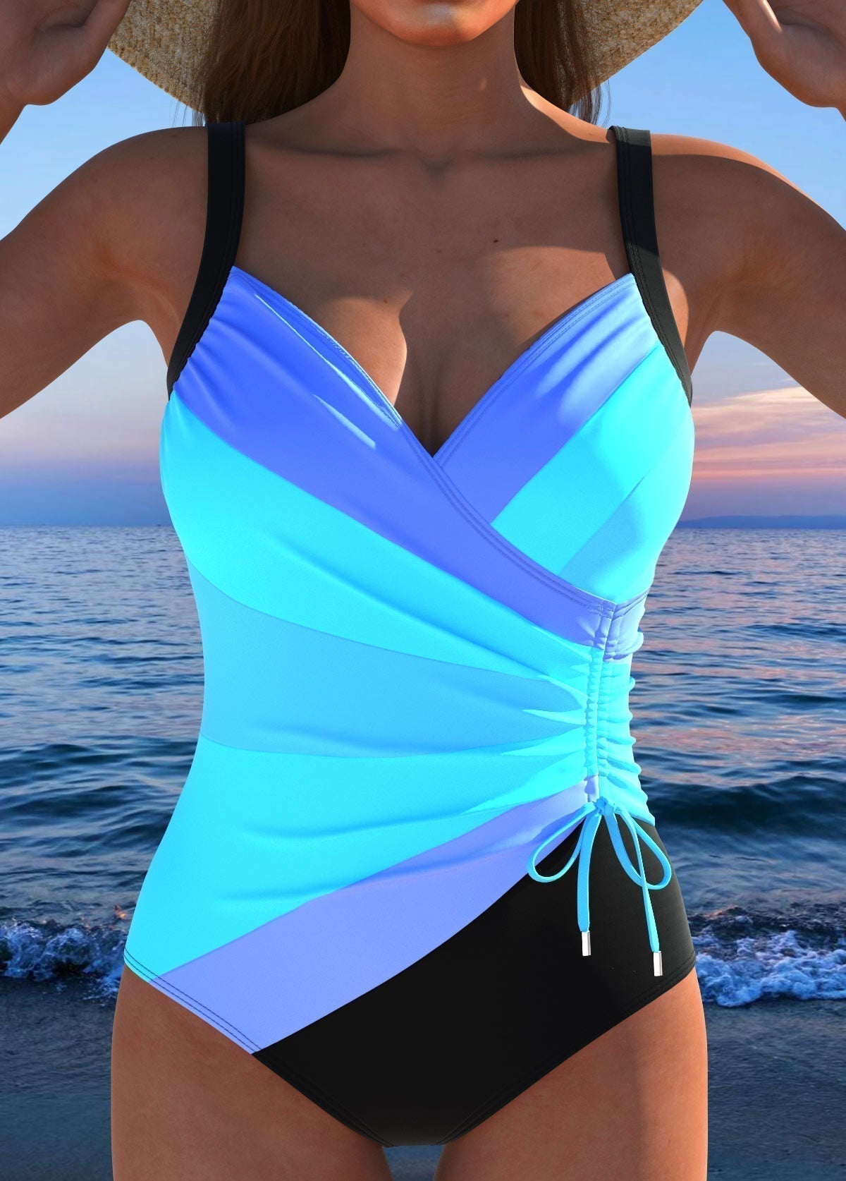 Constança - Costum de baie elegant cu imprimeu colorat