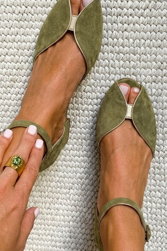 Olivia | Sandale Verde Salvie Elegante