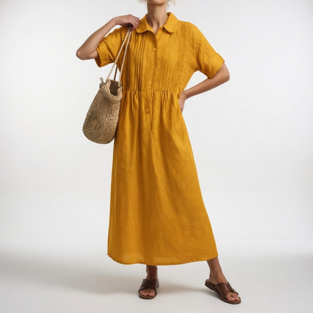 Lysandra - Rochie Cămașă Fluidă de Vară