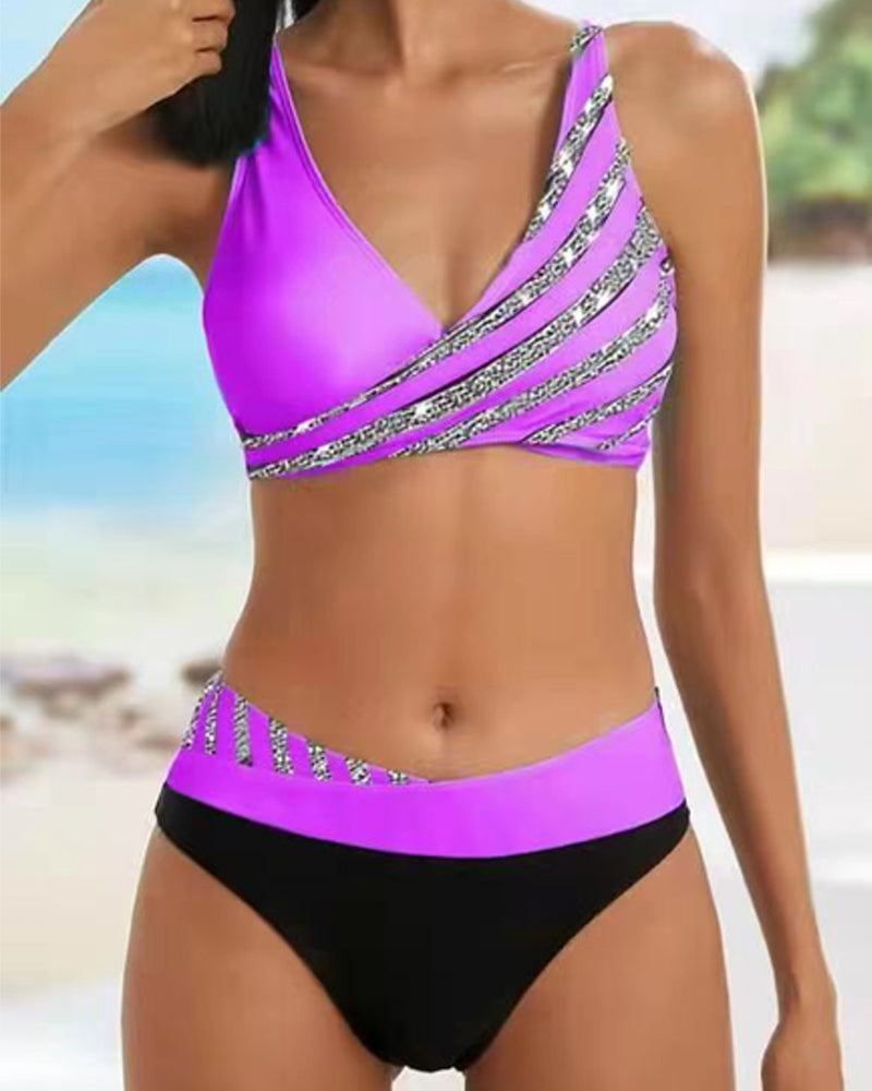Sofia - Bikini Cu Model în Tonuri Calde