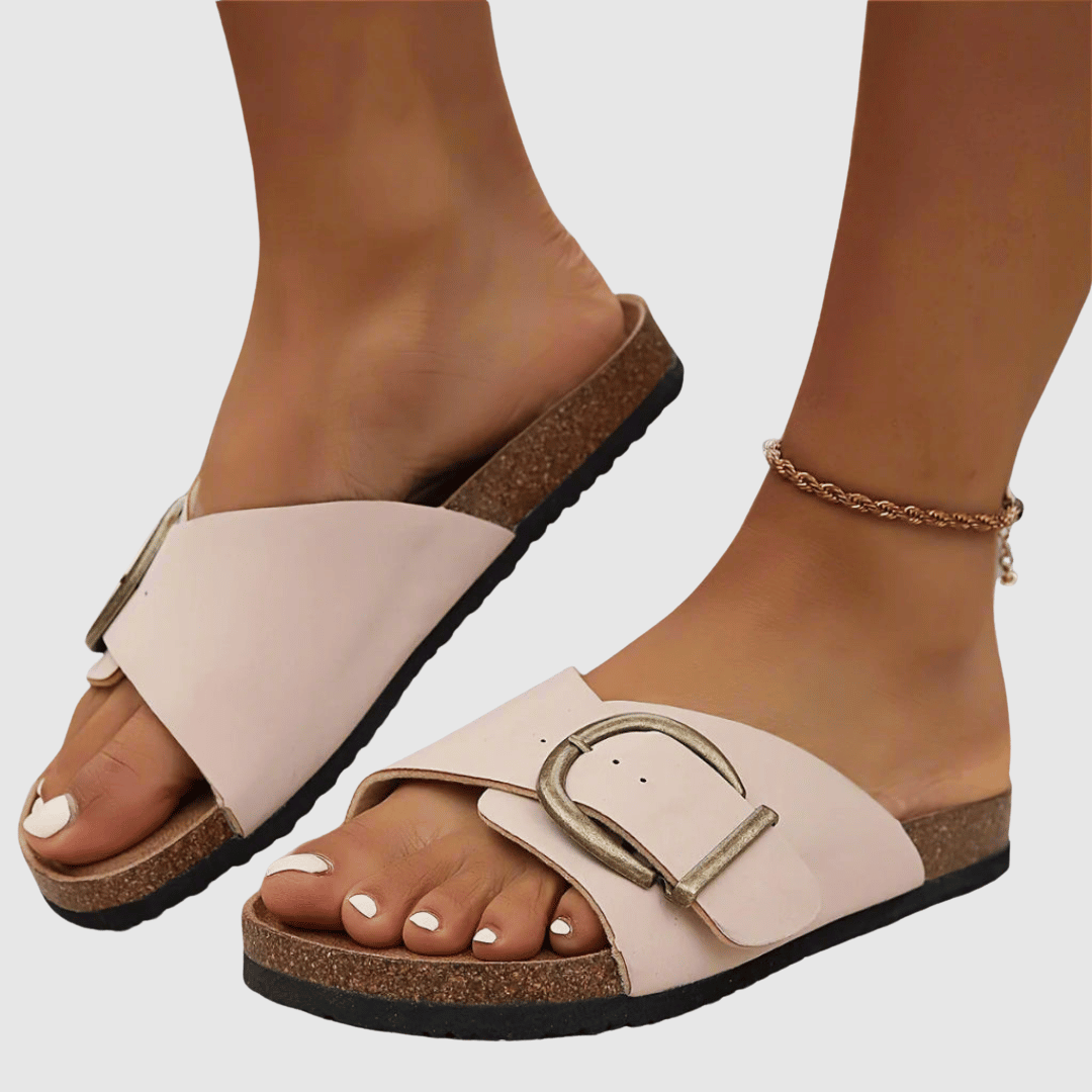 Theresa - Sandale ortopedice din material velur