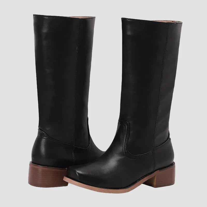 Despina - Botine clasice de echitație cu tălpi înalte