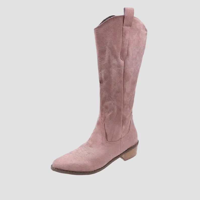 Katerina - Cizme Cowboy Western din Suede